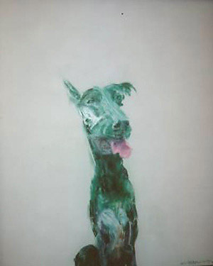 zhou_chunya_green_dog_2005_150cm_x_120cm.jpg